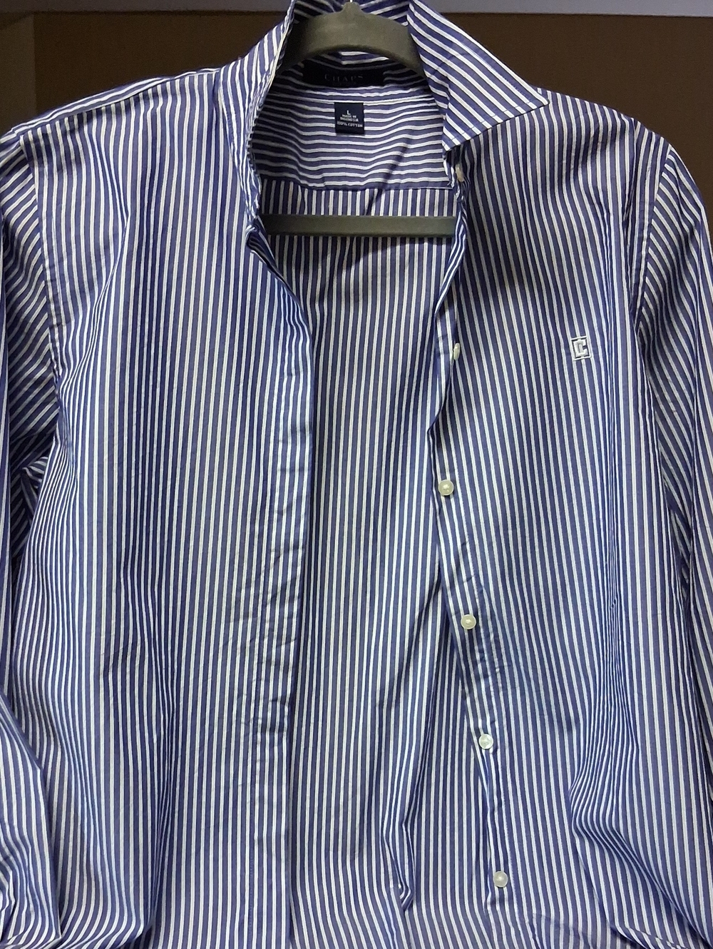 Classic Striped Women’s Dress Shirt - Blue & White